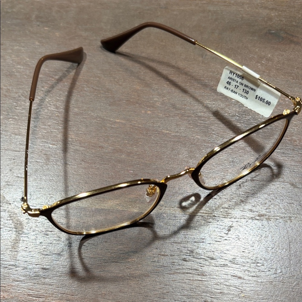 Ray-Ban Brown and Gold Frame Glasses